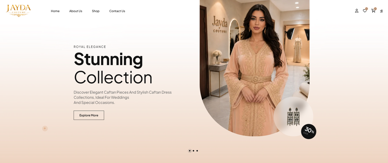 Premium fashion homepage design preview