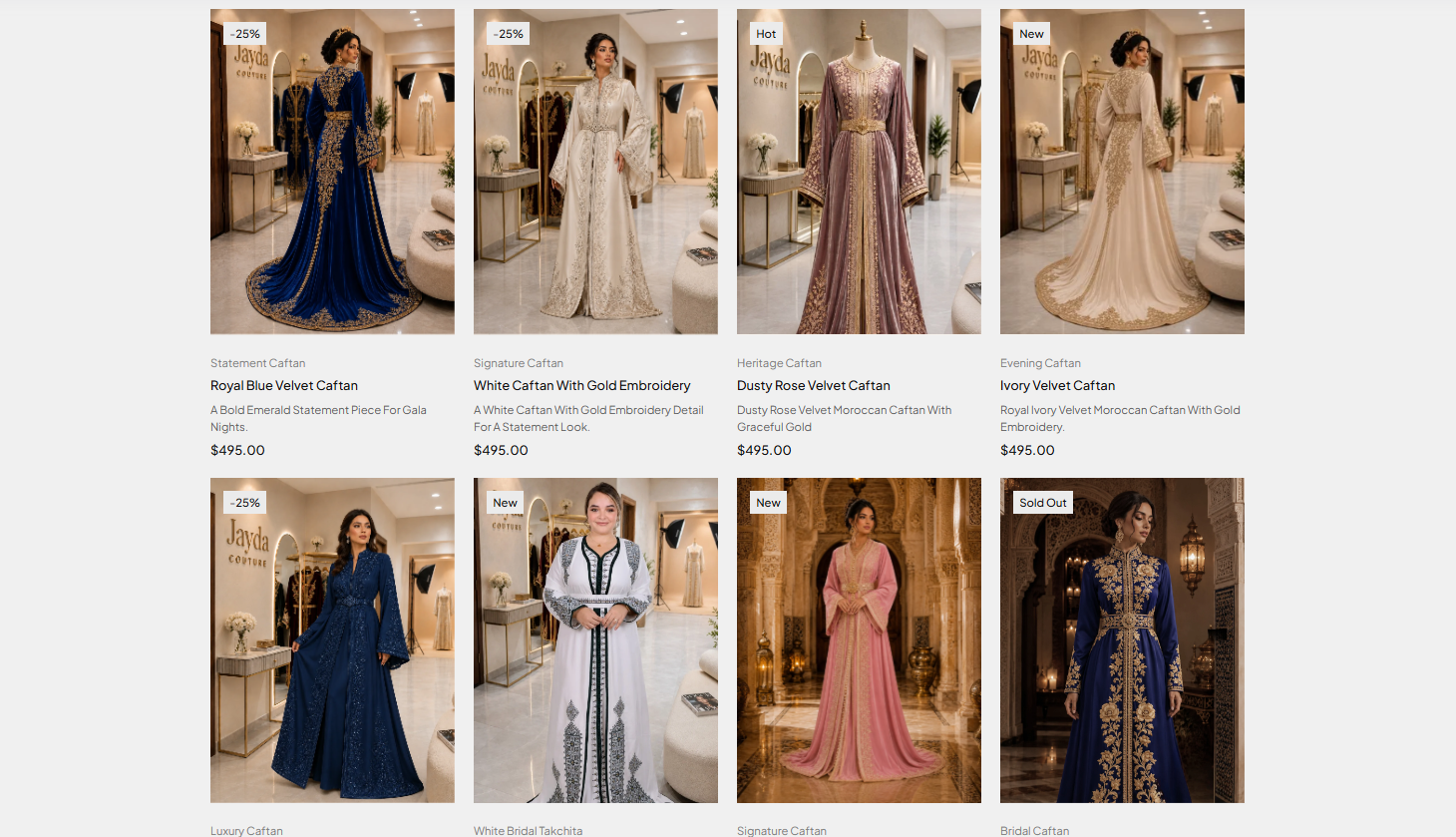 Fashion e-commerce shop page preview
